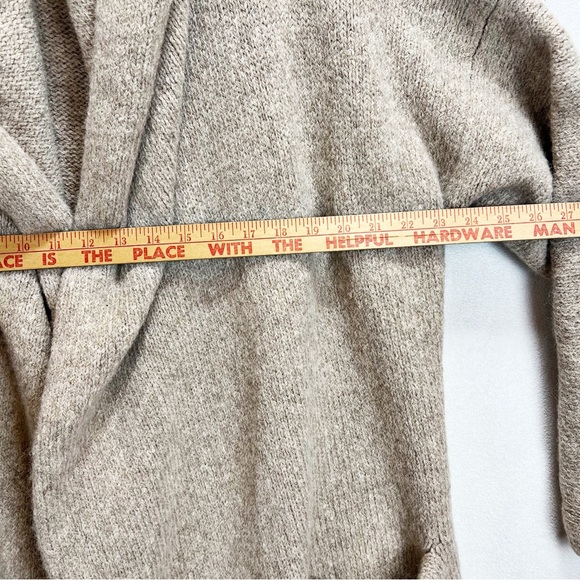 Peruvian Connection Kotzebue Alpaca Sweater Coat Size XL Oatmeal Beige Hooded - Picture 8 of 11